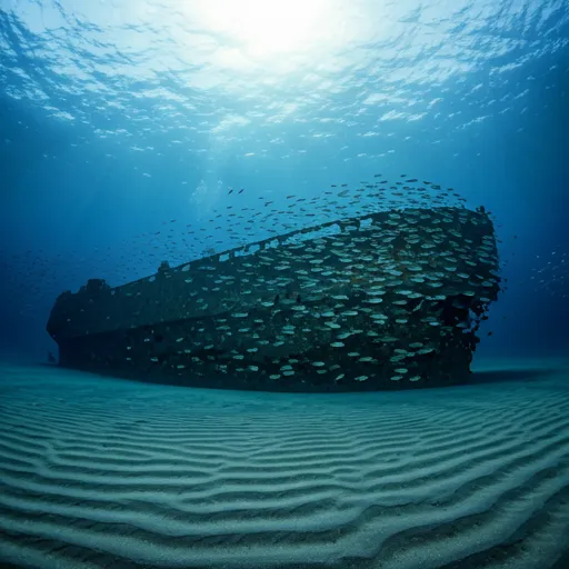 Diver descending on a clear Red Sea reef